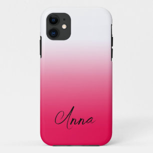 Bright summer red and white gradient ombre Case-Mate iPhone case