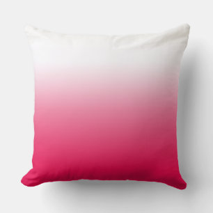 Bright summer red and white gradient ombre cushion