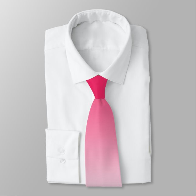 Bright summer red and white gradient ombre tie (Tied)