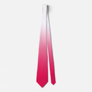 Bright summer red and white gradient ombre tie