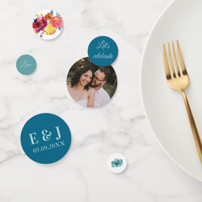 Bright Summer Wedding Table Confetti (Group)