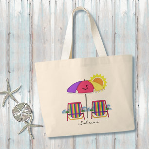 Bright Sun Umbrella Beach Tote