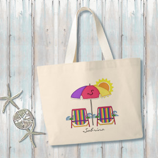 Bright Sun Umbrella Beach Tote