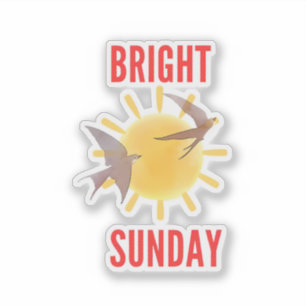 Bright Sunday Sun & Birds Sticker