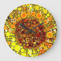 Bright Sunflower Circle Mosaic Digital Art Print