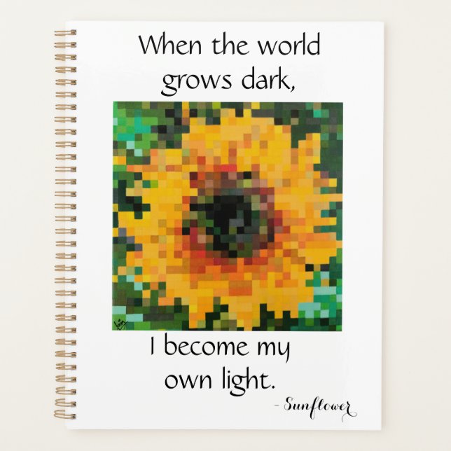 Bright sunflower design planner (Front)
