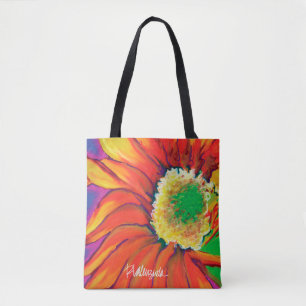 Bright Sunflower Floral Tote Bag