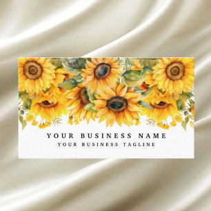 Bright Sunflower Flowers Floral  Business Card