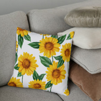 Bright Sunflower Garden - Fresh Floral Decor Cushion