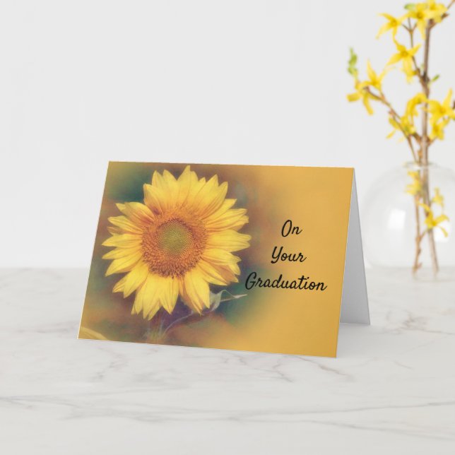 Bright Sunflower Graduation For Anyone Card (Yellow Flower)
