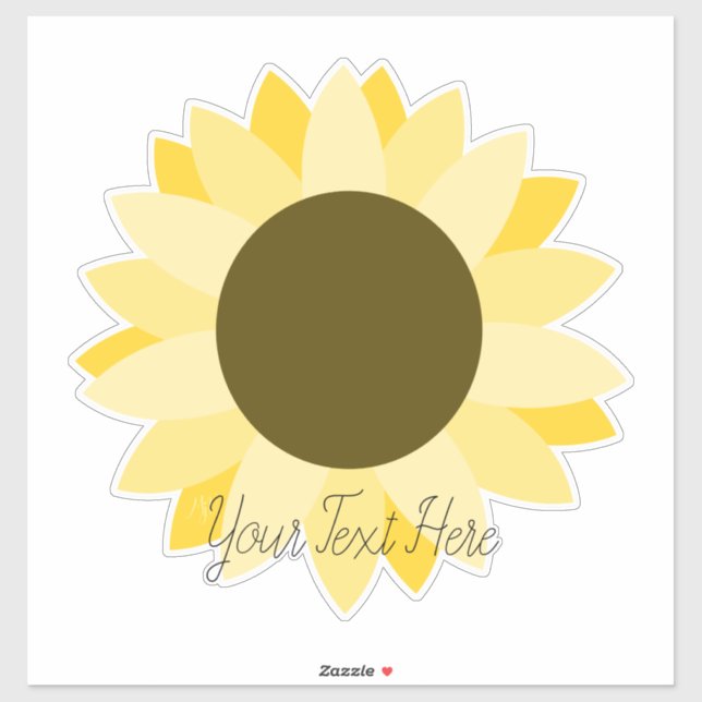 Bright Sunflower on Blue Car Truck Auto Decal  (Sheet)