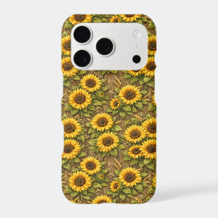 Bright Sunflower Seamless Repeat Pattern