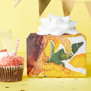 bright sunflower watercolour fabulous 50 wrapping paper