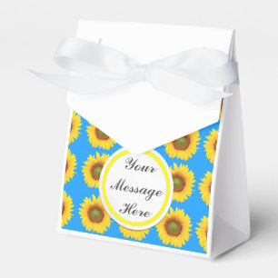 Bright Sunflowers Custom text Favour Box