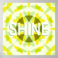 Bright Sunny Yellow Green Shine Star Motivational