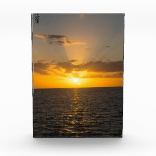 Bright Sunset on the Ocean Photo Block