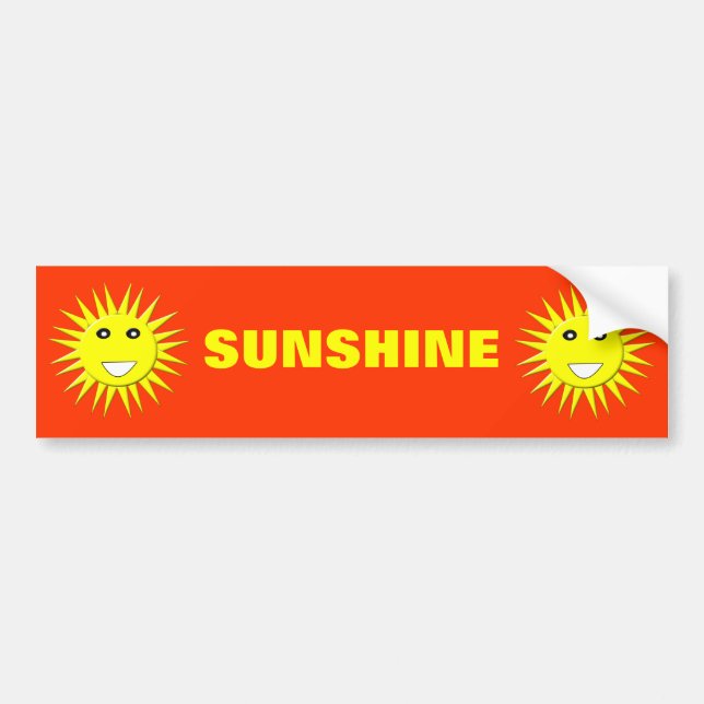 Bright Sunshine Customisable Bumper Sticker (Front)