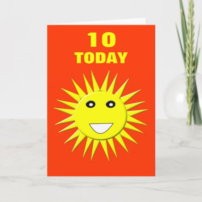 Bright Sunshine Customisable Kids Birthday Card (Front)