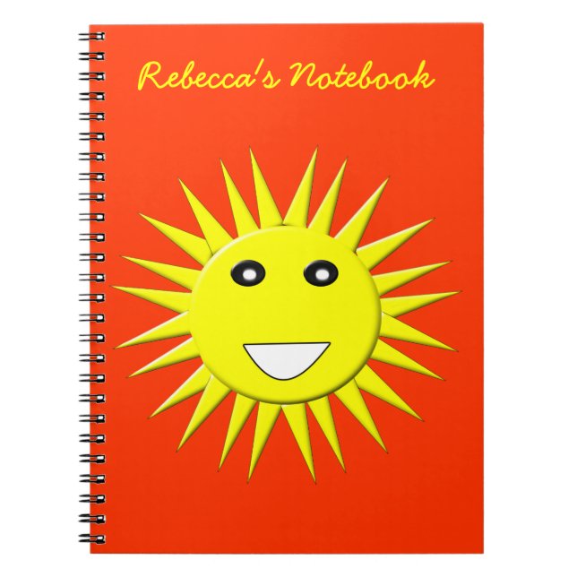 Bright Sunshine Customisable Notebook (Front)