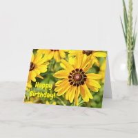 Bright Sunshine Flowers Birthday Card