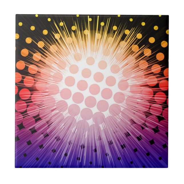 Bright Super Hero Pop Art Tile (Front)
