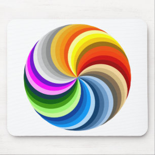 Bright swirl mouse pad