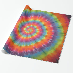 Bright Swirl Tie Dye Wrapping Paper