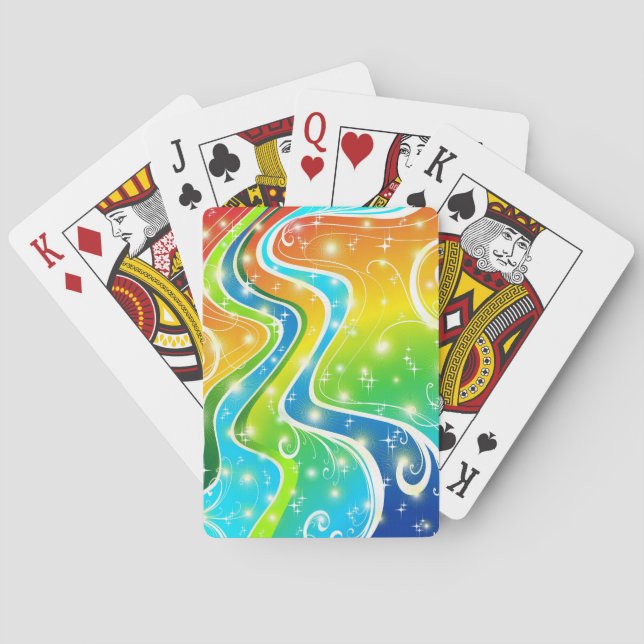 Bright Swirls and Colours Playing Cards (Back)