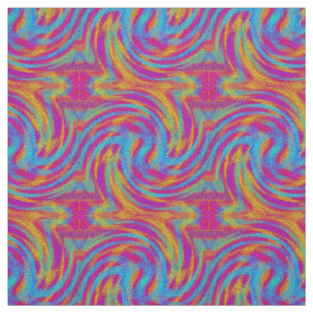Bright Swirls Fabric (Swatch)