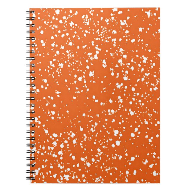 Bright Tangerine Marble Notebook (Front)