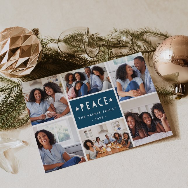 Bright Tidings | Holiday Photo Collage Card (Creator Uploaded)