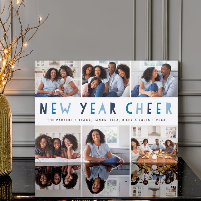 Bright Tidings | New Year Photo Collage Card (Creator Uploaded)