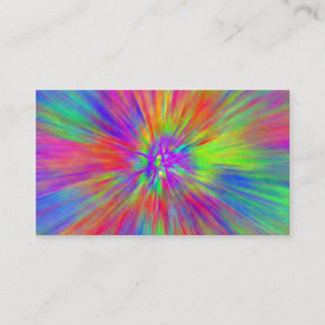 Bright Tie Dye Business Card (Front)