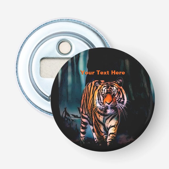 Bright Tiger Dark Forest Bottle Opener (Front)