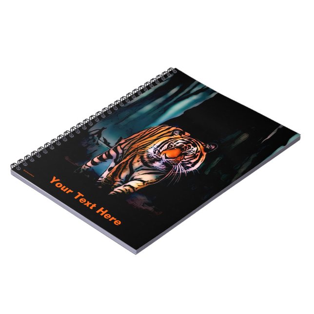 Bright Tiger Dark Forest Notebook (Left Side)