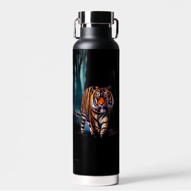 Bright Tiger Dark Forest Water Bottle (Front)