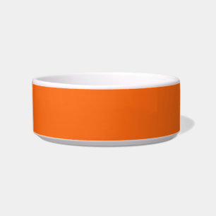 Bright Tiger Orange Solid Colour Print Bowl