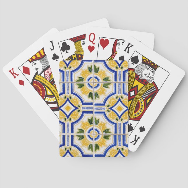 Bright tile pattern, Portugal Playing Cards (Back)