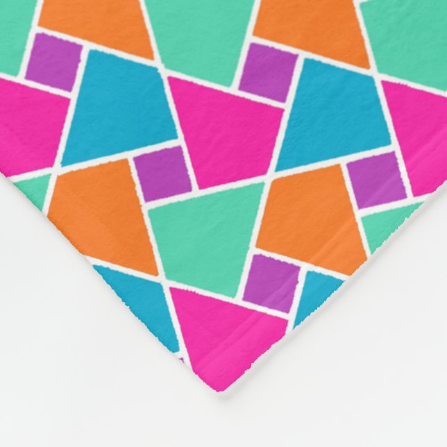 Bright Traditional Islamic Pattern Fleece Blanket (Corner)