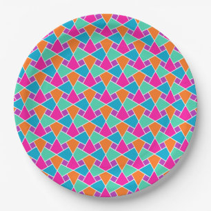 Bright Traditional Islamic Pattern Paper Plates