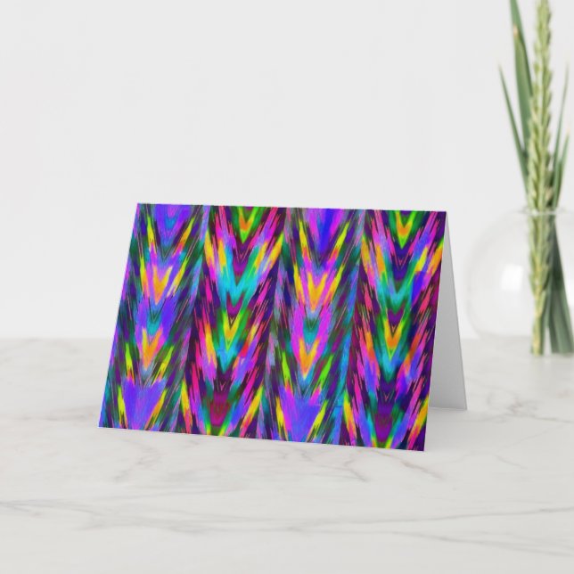 Bright tribal chevron card (Front)