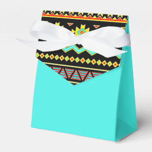 Bright tribal design favour box