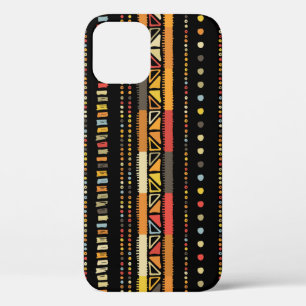Bright Tribal Stripes Handmade Pattern iPhone 12 Case