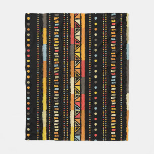 Bright Tribal Stripes Handmade Pattern Fleece Blanket
