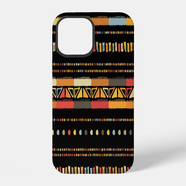 Bright Tribal Stripes Handmade Pattern iPhone Case (Back)