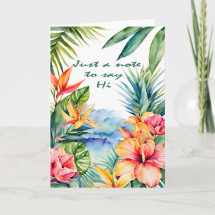 Bright Tropical Colours to Say Hello Card