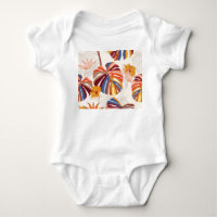 Bright Tropical Floral Hand Drawn