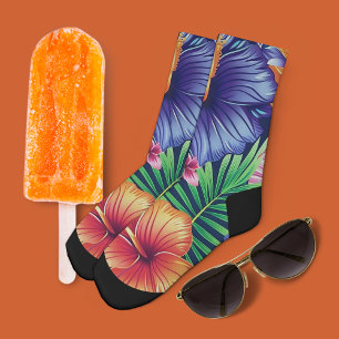 Bright Tropical Floral  Socks