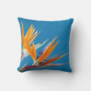 Bright Tropical flower throw pillow
