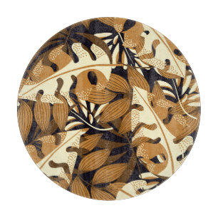 Bright Tropical Leaves Dark Pattern Cutting Board